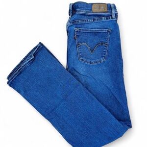 Levi’s 512 Perfectly Slimming Boot Cut Bedazzled Pockets Womens Jeans size 8/29
